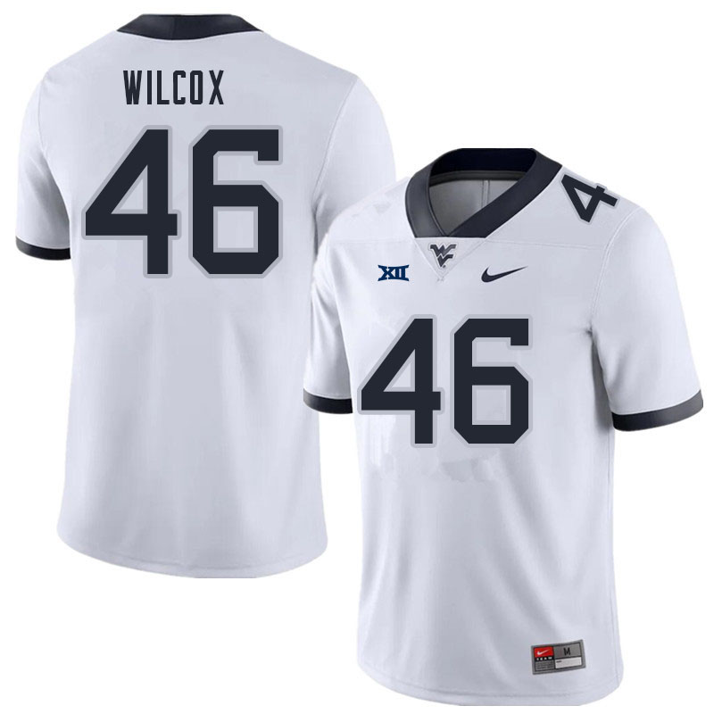 Men #47 Avery Wilcox West Virginia Mountaineers College Football Jerseys Sale-White